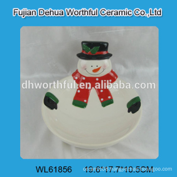 2016 new arrival ceramic bowl with snowman pattern